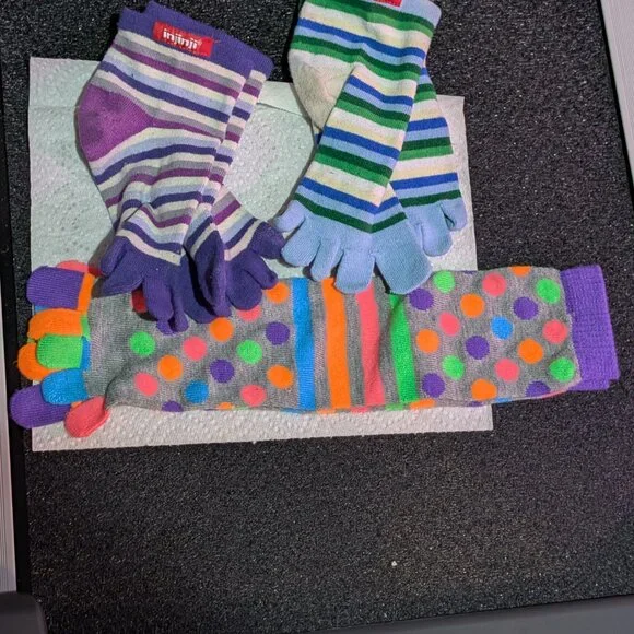 3 pairs of toe socks - Picture 4 of 4